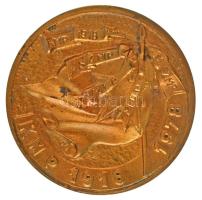 1978. "KMP 1918 - 1978 / DIGÉP (Diósgyőri Gépgyár) - A munkásmozgalomban végzett tevékenységért DIGÉP P.B." kétoldalas öntött bronz emlékplakett (98mm) T:XF