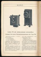 1926 FB jelű 0,25-33 lóerős váltakozóáramú mótorok. Ganz-féle Villamossági Rt. Budapest I/1. sz. kat...