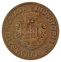 1926. "Diósgyőri I. sz. N. Olvasztó Indítása / 1926" öntött bronz plakett (90mm) T:AU,XF