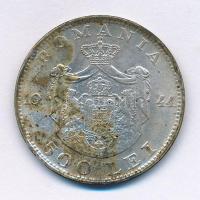 Románia 1944. 500L Ag "I. Mihály" T:XF patina Romania 1944. 500 Lei Ag "Mihai I" C:XF patina Krause KM#65