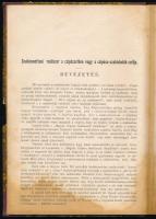 Bodh József - Depold József: A czipészet története. Ókori lábbeli viselet. Bp., 1901, Első Budapesti Magán Czipész-Szakiskola, 110+(4) p.+ XXI (képtáblák) t. Átkötött félvászon-kötésben, viseltes állapotban, foltos lapokkal, az elülső szennylapon tulajdonosi bejegyzésekkel, három tábla hiányzik, a címlapot a könyv végére, a tartalomjegyzék után kötötték.