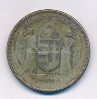 1930. 5P Ag "Horthy jobbra" T:F patina
Adamo P8