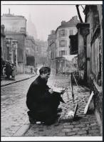 1946 Párizs, Edward Clark felvétele egy festőről, 1 db modern nagyítás, jelzés nélkül, 21x15 cm