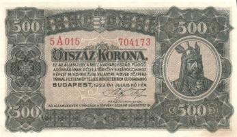 1923. 500K T:I- saroktörés