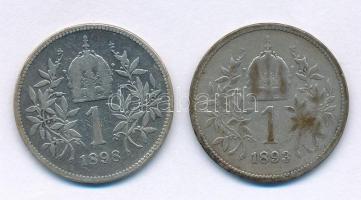 Ausztria 1893-1898. 1K Ag "Ferenc József" (2xklf) T:F patina
Austria 1893-1898. 1 Corona ...