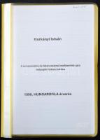 Harkányi István: A színesszámú és feketeszámú levélborítékrajzú bélyegek felhasználása, az 1998-as HUNGAROFILA árverési anyag másolatai 138 oldalon, lefűzve