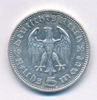 Német Harmadik Birodalom 1935A 5M Ag "Paul von Hindenburg" T:XF German Third Reich 1935A 5 Reichsmark Ag "Paul von Hindenburg" C:XF Krause KM#86