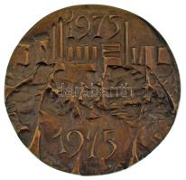 1975. "Lenin Kohászati Művek Diósgyőr / 1975 - 1945" kétoldalas, öntött bronz emlékérem (90mm) T:XF