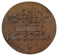 1975. "Lenin Kohászati Művek Diósgyőr / 1975 - 1945" kétoldalas, öntött bronz emlékérem (9...