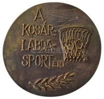 1992. "A Kosár-Labda-Sportért - 50 / 1992 - 1942" kétoldalas, öntött bronz emlékérem (92mm...