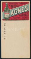 cca 1910 Mohai Ágnes Forrás savanyúvíz kétoldalas számolócédula
