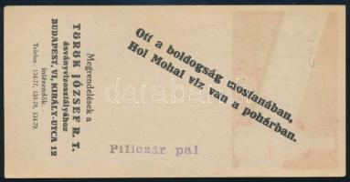 cca 1910 Mohai Ágnes Forrás savanyúvíz kétoldalas számolócédula