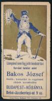 cca 1910 Bakos József festék-, háztartási és vegyészeti cikkek kereskedése számolócédula