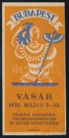 1935 Budapesti Nemzetközi Vásár számolócédula