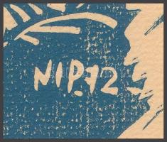 Nolipa István Pál (1907-1986): Városszéle, 1972. Linómetszet, papír. Jelzett a metszeten. Lap alja s...