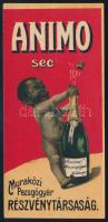 Animo sec Muraközi Pezsgőgyár Részvénytársaság számolócédula