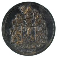 Juhász Pál (1934-) 1997. "Bolyai M.E. Kollégium - II. Bolyai Kulturális és Sport Napok / Miskolc" kétoldalas, bronzpatinázott Al emlékérem (108mm) T:XF,VF, ki van fúrva az alja