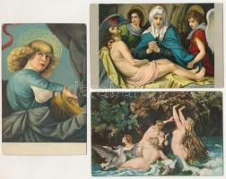 40 db RÉGI Stengel művészlap, közte erotikusak is, főleg megíratlan / 40 pre-1945 Stengel &amp; ...