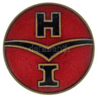 DN(~1950) "H I" Diósgyőri Gépgyár Hengermű (DIGÉP Hadiüzem) zománcozott tombak gyári jelvény, hátoldalán "42" sorszámmal (30mm) T:AU,XF