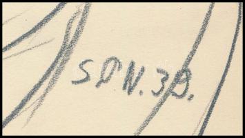 Nolipa István Pál (1907-1986): Portré (önarckép?), 1939. Ceruza, papír. Jelzett. 34x24,5 cm