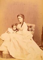 cca 1870-1880 Régi fotóalbum családi fotókkal, érdekes, azonosítandó személyekkel (nemesi család tag...