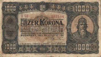 1923. 1000K "Magyar Pénzjegy..." T:III-