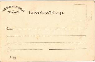 Budapest VI. Drechsler palota (Balettintézet), biliárd terem és magyar szoba, belső / Etablissement ...