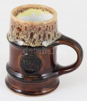 Zsolnay kerámia korsó. Mázas kerámia, jelzett, hibátlan, m: 16,5 cm