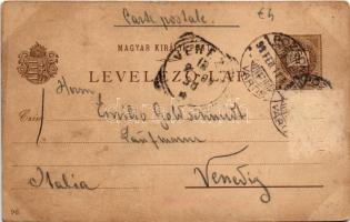 1898 (Vorläufer) Budapest V. Ezredéves Országos Kiállítás, Országház, Parlament. barna 2 Kr. Ga. s: ...