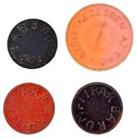 ~1960. 1f + 10f + 20f "Baromfiipar" műanyag bárca + ~1980. 200Ft "ÁFÉSZ Debrecen" műanyag bárca T:VF