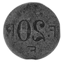 Budapest ~1900-1918. "Fővárosi Pavilon" 20f névértékű Fe bárca (23mm) T:VF