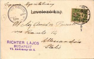 1901 Budapest VIII. Kerepesi út (Rákóczi út), Rókus kórház, lóvasút, pénz előleg. Ganz Antal 303. li...