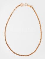 Arany (Au) 14K briósmintás nyaklánc, jelzett, h: 38 cm, nettó: 10 g