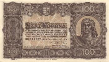 1923. 100K nyomdahely jelöléssel T:I