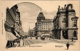 Budapest VIII. Kerepesi út, Népszínház, villamos, Zálogkölcsön Intézet, Lipót üzlete. Divald Károly 16. sz.