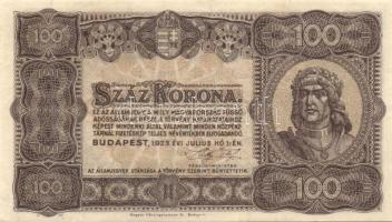 1923. 100K nyomdahely jelöléssel T:II