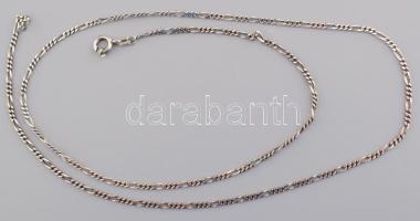 Ezüst (Ag) figaro nyaklánc, jelzett, h: 60 cm, nettó: 5,6 g