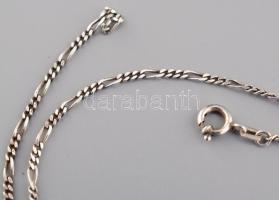 Ezüst (Ag) figaro nyaklánc, jelzett, h: 60 cm, nettó: 5,6 g