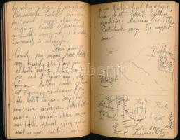 cca 1897-1898 Régi napló, azonosítatlan személy tollából, sűrűn teleírva. Korabeli papírkötésben, ko...