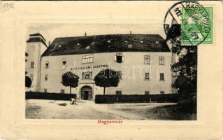 1912 Magyaróvár, Mosonmagyaróvár; M. kir. gazdasági akadémia. Gassler János, J. P. W. 1911. (EB)
