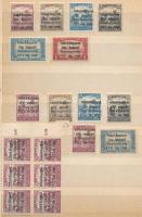 Nyugat-Magyarország I. 1921 18 db bélyeg, közte 6-os tömb, Bodor vizsgálójellel