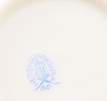 Herendi virágmintás csésze alátéttel. Jelzett, hibátlan, d: 11 cm