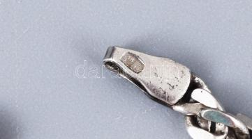 Ezüst (Ag) hullámmintás bokalánc és karkötő, jelzett, h: 20 és 24 cm, nettó: 4,6 g