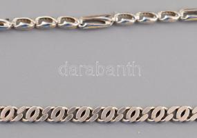 Ezüst (Ag) duplaszemes és áttört mintás karkötő, 2 db, jelzett, h: 19 és 21 cm, nettó: 6,2 g