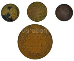 DN 4xklf állatos tematikájú Cu "SPIEL MARK" zseton (szerencsemalac, oroszlán, szarvas, fossza és gém) T:XF,VF, patina ND 4xdiff animal themed Cu "SPIEL MARK" token (lucky-pig, lion, deer, fossa and heron) C:XF,VF, patina