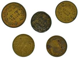 DN 5xklf Habsburg címeres sas tematikájú Cu "SPIEL MARK" zseton T:XF,VF, patina ND 5xdiff eagle with Habsburg coat of arms themed Cu "SPIEL MARK" token C:XF,VF, patina