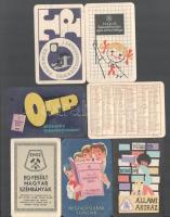 1961-1969 Vegyes kártyanaptár tétel, 7 db