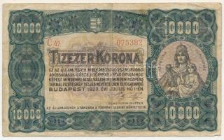 1923. 10.000K "Orell Füssli Zürich" nyomdahely jelöléssel "C 42 075382" T:F Adamo K42