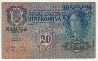 1913. 20K "II. kiadás" felülbélyegzés nélkül T:F Adamo K17