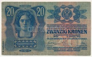 1913. 20K "II. kiadás" felülbélyegzés nélkül T:F Adamo K17